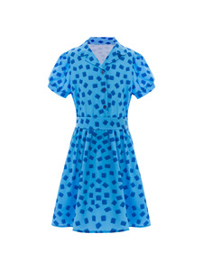Film di carnevale di Halloween Roald DahlS <span class=keywords><strong>Matilda</strong></span> il Costume Cosplay musicale le ragazze vestono per bambini abiti blu uniforme stampata Halloween - Product Image 3