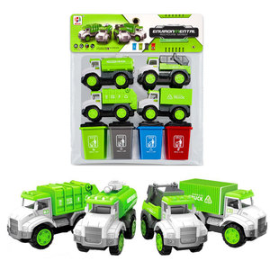 <span class=keywords><strong>Giocattolo</strong></span> per bambini set combinazione di servizi igienico-sanitari veicolo attrito <span class=keywords><strong>camion</strong></span> <span class=keywords><strong>della</strong></span> <span class=keywords><strong>spazzatura</strong></span> <span class=keywords><strong>giocattolo</strong></span> con 4 di rifiuti di plastica bin - Product Image 1