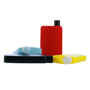 200ml Custom Red Blue White Yellow Black Empty Square HDPE <strong>Flat</strong> Sunscreen Oil Plastic <strong>Bottle</strong> With Flip Cap - Product Image 5