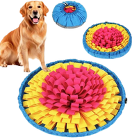 Bol à nourriture pliable portable moderne, nouveau style, puzzle d'entraînement, tapis de reniflage pour cacher la nourriture pour chats, matériau en feutre, floral