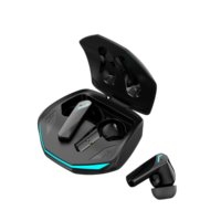 Écouteurs de jeu sans fil TWS Esports BT5.4 à très faible latence avec éclairage RGB, affichage numérique, Type-C, intra-auriculaires, vente en gros, OEM personnalisé