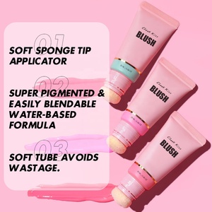 Oem Vegan Kem Màu Hồng Chất Lỏng Má Blusher Đỏ Mặt Trên Không Thấm Nước Khuôn Mặt Make up Blush Nhãn Hiệu Riêng - Product Image 6