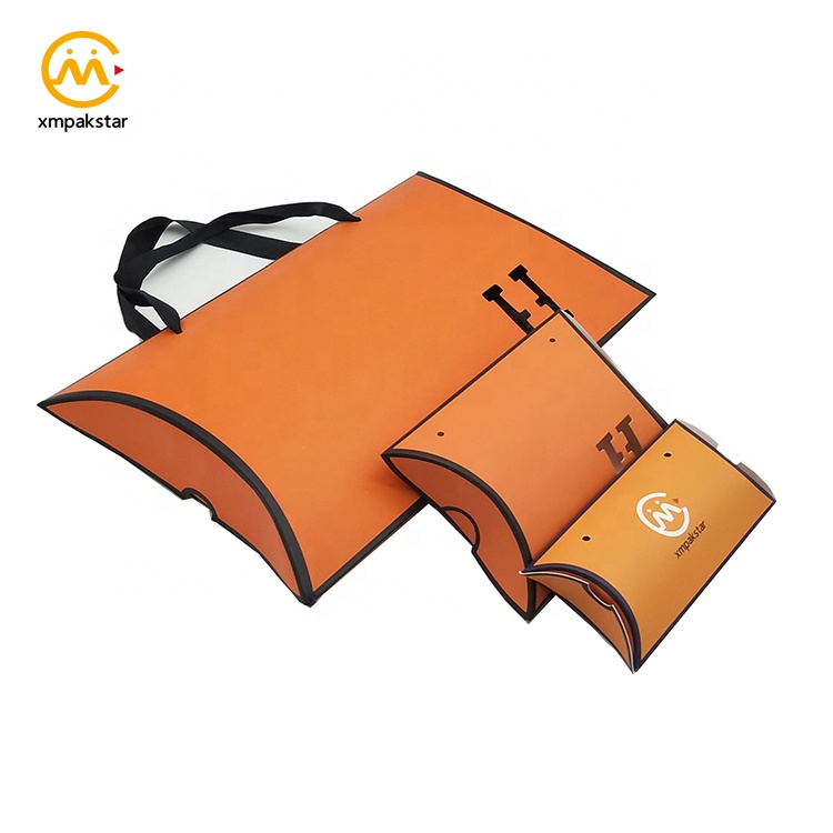 Wholesale cheap custom big large paper packaging pillow gift boxes for silk scarf