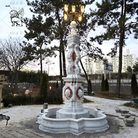 BLVE Jardín al aire libre Paisaje Decoración Parque Luces de calle de metal Postes de lámpara de hierro fundido clásico