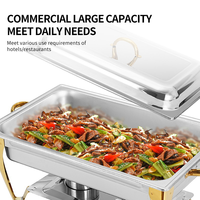 Plat de service rectangulaire en acier inoxydable pour buffet, chauffe-plats professionnel pour hôtels, restaurants et traiteurs - Vente en gros usine