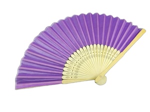 Promotional Gifts Custom Print Logo Bamboo High Quality Plain <b>Silk</b> Folding Hand Wedding Fan - Product Image 5