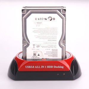 Support de disque dur USB3.0 tout-en-un HDD Docking Base de disque dur double disque 2.5/3.5 pouces hors ligne pour Base multifonctionnelle Hdd - Product Image 3