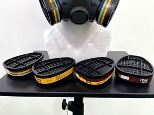 Hochwertiger, komfortabler Schutz gegen Verschmutzung Organische <span class=keywords><strong>Gas</strong></span>-Dampfsäure-<span class=keywords><strong>Gas</strong></span> filter box Austauschbare Sprühfarben-Gasmaske - Product Image 2