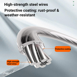 <b>Wall</b> <b>Mounted</b> Stainless Steel Line <b>Clothes</b> <b>Drying</b> Laundry Line Indoor <b>Outdoor</b> <b>Clothes</b> Line Retractable Clothesline - Product Image 5