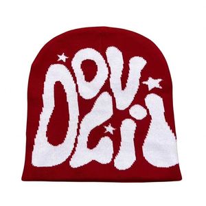 Bonnet tricoté Chapeau Y2k Crâne Bonnet Logo Personnalisé Garder Au Chaud Jacquard Quotidien Bas quantité minimale de commande Haute Qualité Jeunesse Acrylique Écologique - Product Image 3