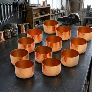 Rose Gold Iron Handmade Chaman India Home Decoration Tealight Candle Holder Set of 12 - Product Image 3