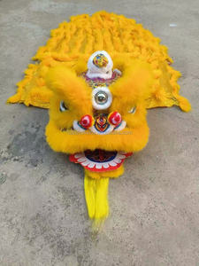 Costume de Danse du Lion Chinois pour Halloween, Adulte Unisexe, en Coton, Mascotte, Jouet, Ornement, Lion Dansant Porte-Bonheur - Product Image 5