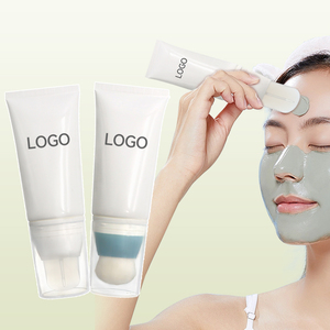 Ouxinmay Tube vide pour outils de maquillage, tube de brosse à cheveux, emballage cosmétique, tube ovale souple à presser, tube de lavage du visage avec tête de brosse en silicone - Product Image 1