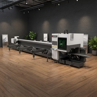 Machine de découpe laser de tuyaux semi-automatique, haute puissance 12000W, capacité 1100KG, pour tuyaux de formes spéciales