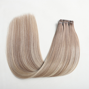 Volume di alta qualità Genius Weft <span class=keywords><strong>Hair</strong></span> extension naturale 100% russo capelli umani cuticola allineato Remy Light Light per Balayage - Product Image 5