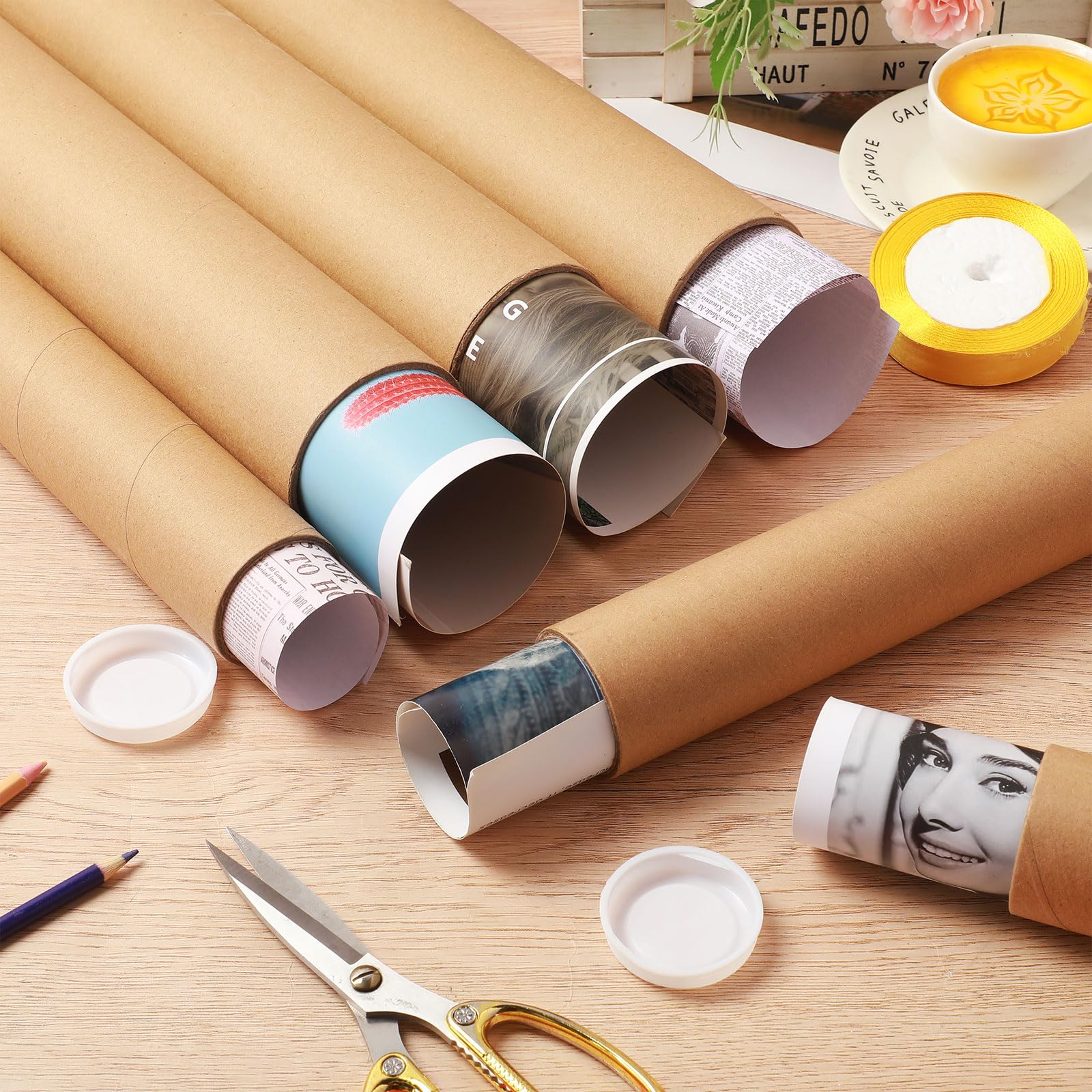 Wholesale Wrapping Paper Newspaper Packaging Tube Dry and Moisture Resistant Round Paper Tube Packaging for Poster