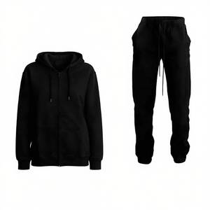 HDJ 2 Piece <b>Set</b> Tracksuit <b>Jogger</b> Suit Oversized Sweatshirt and Pants Loungewear Activewear H7021-1Sweatshirt+H7023-1Pants - Product Image 1