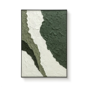 JZ abstrait paysage marin Texture décor à la maison grande œuvre d'art mural peint à la main Original personnalisé peinture à l'huile 3D affiche - Product Image 1