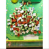 Ensemble de Mahjong de Luxe en Acrylique Thème Masters Golf 2026, Motif Floral de Terrains de Golf Américains Gravé, Cartes de Clubs Vertes, Portable pour 4 Joueurs