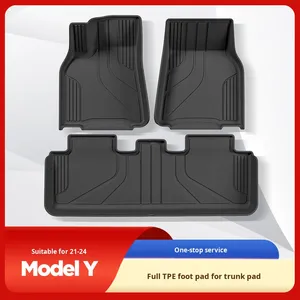 Tapis de sol de luxe pour <span class=keywords><strong>Tesla</strong></span> Model Y, type semi-fermé, en TPE, sans <span class=keywords><strong>logo</strong></span> imprimé, <span class=keywords><strong>origine</strong></span> Guangzhou, livraison directe - Product Image 2