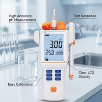 Medidor de pH de Laboratorio Top-star PH210E con Precisión de 0.01 pH y Pantalla LCD para Análisis de Calidad del Agua