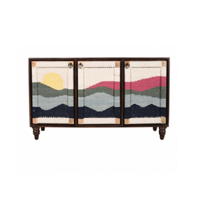 Modern 3 Door <b>Sideboard</b> Cabinet Stylish Wooden <b>Storage</b> Unit for Living Room Dining Room Elegant Design Space Saving Furniture - Product Image 2