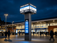 Panneau d'affichage LED SERENA pour station-service, étanche, pour publicité extérieure sur pylon, pour utilisation automobile et autoroutière