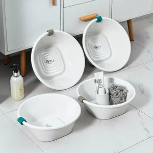 อ่างล้างจานพลาสติกสีขาว,อ่างล้างจานพลาสติกสีสันสดใสสำหรับใช้ซักรีดในบ้านอ่างล้างหน้าพลาสติกทรงกลมอ่างล้างจานในห้องน้ำ