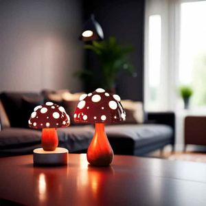 Matsutake Creative Design Décoration d'intérieur <span class=keywords><strong>Champignon</strong></span> grand + petit ensemble Lampes - Product Image 2