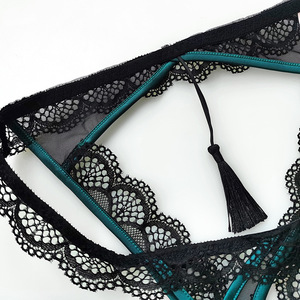 Le donne svuotano le mutandine Sexy di pizzo Sexy perizoma Lingerie <span class=keywords><strong>slip</strong></span> senza cavallo a vita bassa con perizoma a V aperta - Product Image 6
