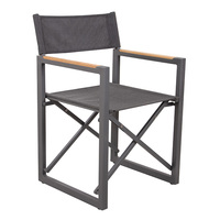 Meubles de porte luxueux chaise de directeur chaise de salle à manger pliable en aluminium meubles de terrasse