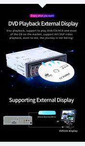 HENMALL Autoradio DVD 1DIN Lecteur vidéo VCD Entrée AUX Appel mains libres Chargeur de téléphone CD EQ Musique Stéréo de voiture - Product Image 4