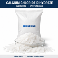 Chlorure de calcium dihydraté CaCl2 2H2O, paillettes de haute pureté pour usage industriel