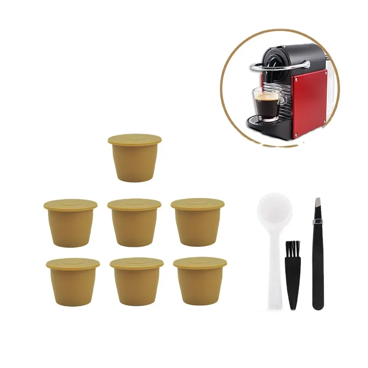 Factory Hot Koop Duurzaam Hervulbare Herbruikbare Emptyl Siliconen Ondersteuning Capsules Nespresso Illy K Cup Koffie Capsule