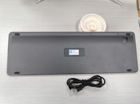 Keyboard portabel Mini, 2.4G BT Mode ganda nirkabel dengan Touchpad dan penerima Nano Usb
