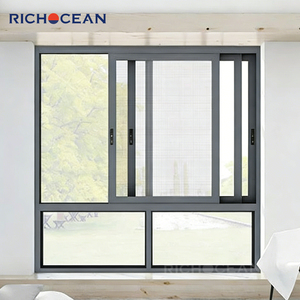 Fenêtres coulissantes en aluminium ultra-étroites insonorisées RICHOCEAN, modernes, avec isolation thermique, vitrage extérieur - Product Image 4