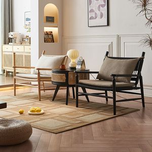 <span class=keywords><strong>Fauteuil</strong></span> de salon de luxe en bois massif de frêne fait à la main cadre en bois de design nordique moderne pour salon chambre à coucher et meubles Majlis - Product Image 3