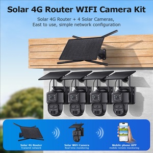 <span class=keywords><strong>Kit</strong></span> Caméra Solaire WIFI avec Routeur Solaire 4G 10W, Caméra IP de Sécurité <span class=keywords><strong>Sans</strong></span> <span class=keywords><strong>Fil</strong></span> PTZ 360° 2K 6MP avec Suivi Humain pour Extérieur - Product Image 2