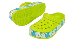 Nouvelles Sabots à Plateforme à Imprimé Floral pour Femmes et Enfants, Vente en Gros, Claquettes de Jardin Personnalisées en EVA avec Bride Arrière pour la Plage et les Loisirs - Product Image 3