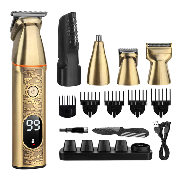 Morui Professional Rechargeable Electric Cordless Beard Trimmer Adjustable for Clipper for Men English Operating for Household