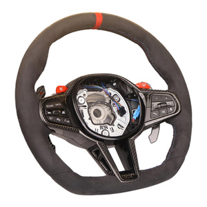 Comfortable Suede Sports Racing Steering Wheel for BMW F87 F90 M240i G42 G80 435i I8 G22 G11 M140i - Product Image 6