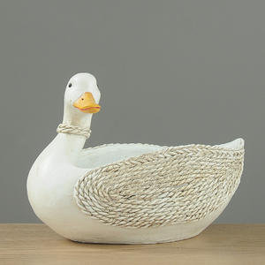 Pot de rangement en résine de style européen créatif en forme de canard, design <span class=keywords><strong>animal</strong></span> mignon, qualité supérieure, directement de l'usine, pour salon, Pâques - Product Image 2