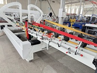 Machine plieuse-colleuse-empileuse entièrement automatique avec contrôle PLC, conception intégrée 3-en-1 pour la production de cartons d'expédition en carton ondulé
