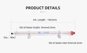 최고 제조업체 용리 A4s CO2 레이저 튜브 100W CO2 레이저 조각 및 절단 기계용 목공용, 재고 있음. - Product Image 3