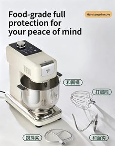 Sokany, la toute nouvelle machine à pétrir la pâte, équipement de <span class=keywords><strong>boulangerie</strong></span>, utilisation domestique, corps entièrement en acier inoxydable, mélangeurs alimentaires sur socle de 6 L - Product Image 5