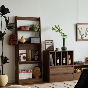 Estantería de Madera Maciza Wan Yusen, Librería Multifuncional Independiente para Almacenamiento en la Sala de Estar - Product Image 1