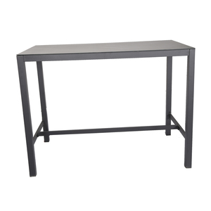 Bar <span class=keywords><strong>7</strong></span> pièces en aluminium pub style européen mobilier d'extérieur patio cadre en <span class=keywords><strong>teck</strong></span> table et chaises de jardin - Product Image 6
