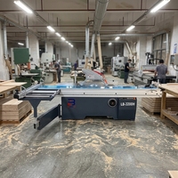 Scie à panneaux verticale industrielle lourde LB3200H pour le travail du bois, scie à découper le bois MDF/contreplaqué, machine à scier à table coulissante de précision