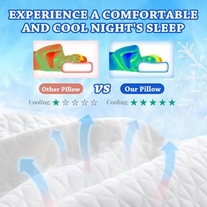 Cool Square arang bambu diinfusi busa memori bantal dingin kubus 60cm dunia bantal terbaik dengan penutup pendingin untuk sisi tidur - Product Image 3