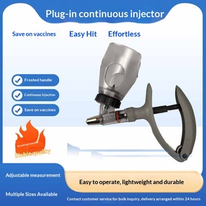 Jeringa Veterinaria Estéril Continua de 2 ml y 5 ml con Dosis Ajustable Automática y Conexión Luer Lock para Vacunación de Cerdos, Pollos y Ganado - Product Image 2